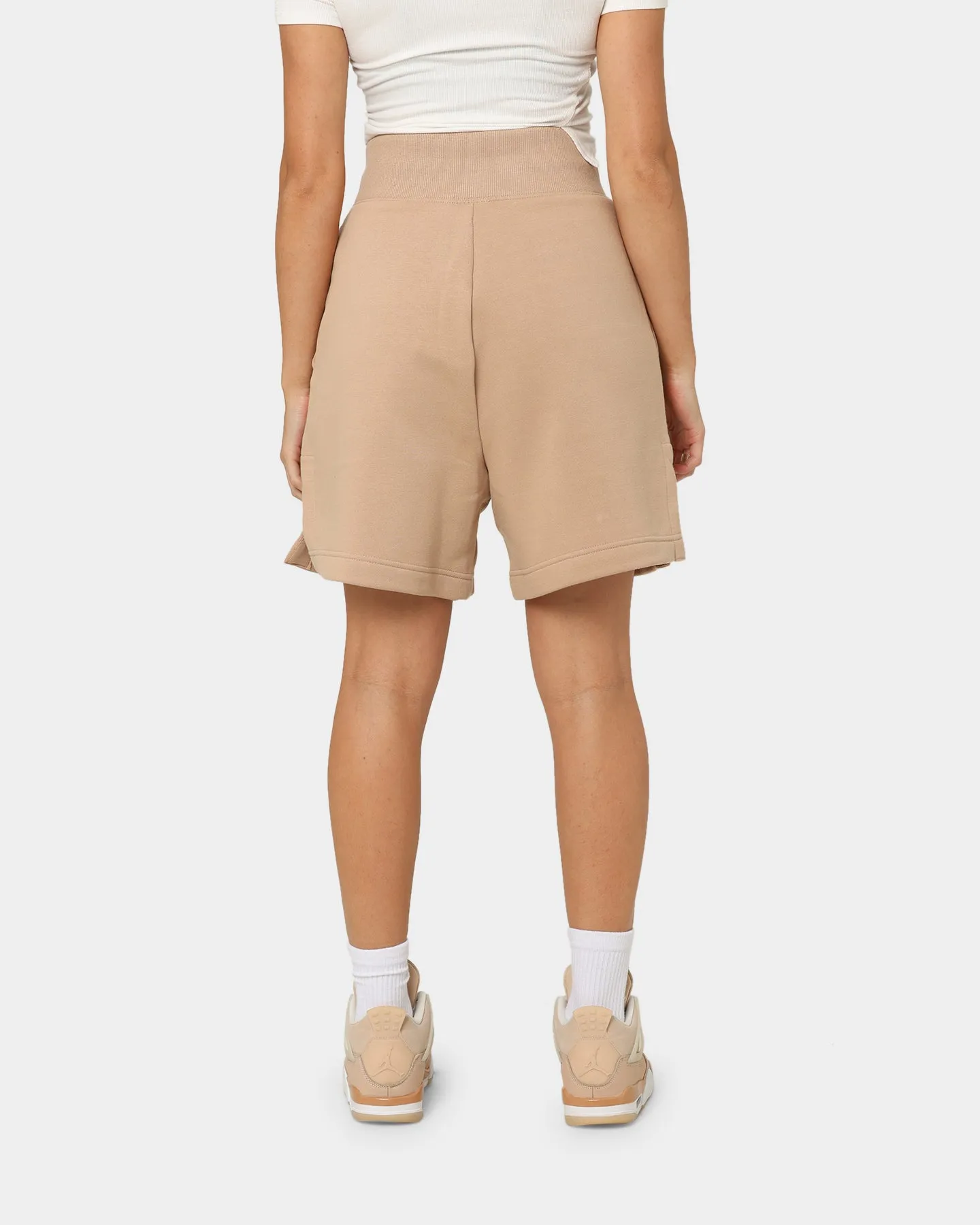 Nike Women's Sportswear Phoenix Fleece High Waisted Loose Fit Shorts Hemp/Sail