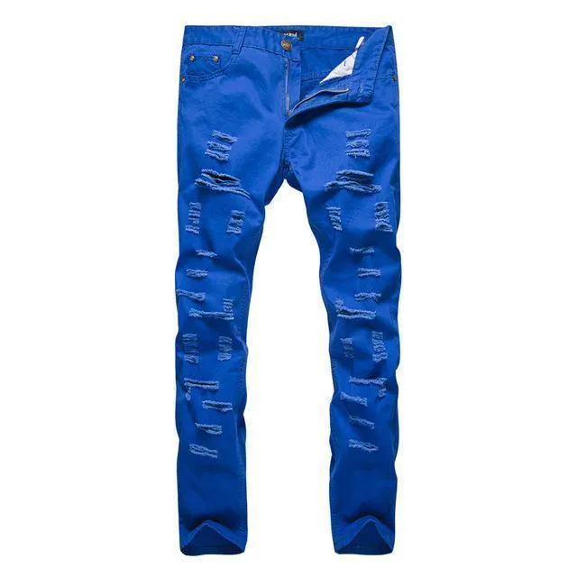 Ragged Destroyed Jeans For Men